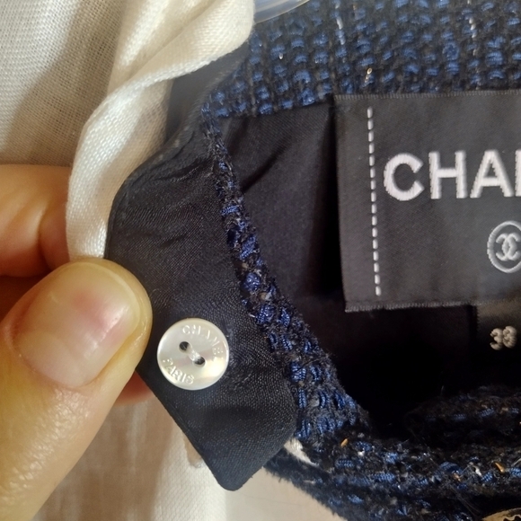 Chanel sailor piter pan collar tweed button down tassel jacket sz 36/ 4 - Picture 9 of 16